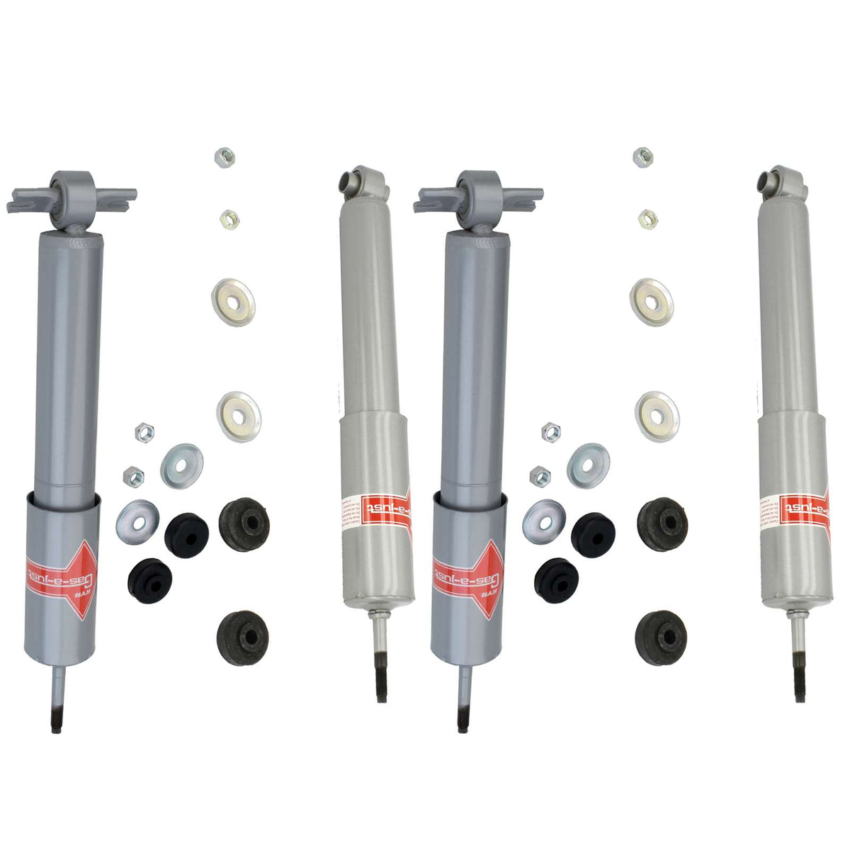 KYB Gas-A-Just Shock Absorber Set – Front & Rear For 1971-1996 Chevy Impala, Caprice, Bel Air – KG5458 KG5507