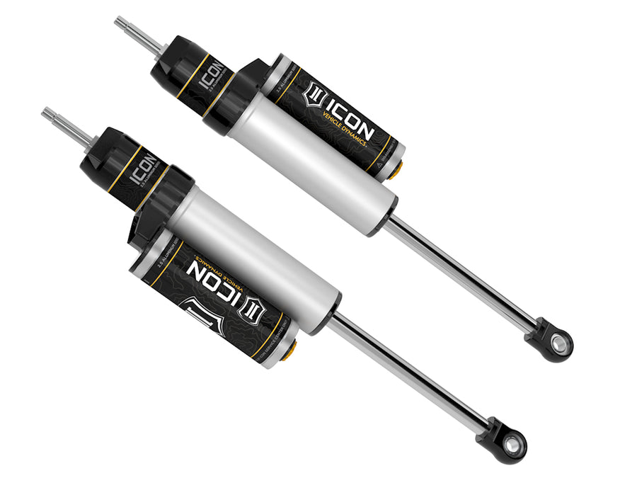 Icon 2.5 Piggyback Reservoir Shocks Front Pair for 2005-2016 Ford F350 Super Duty 4WD