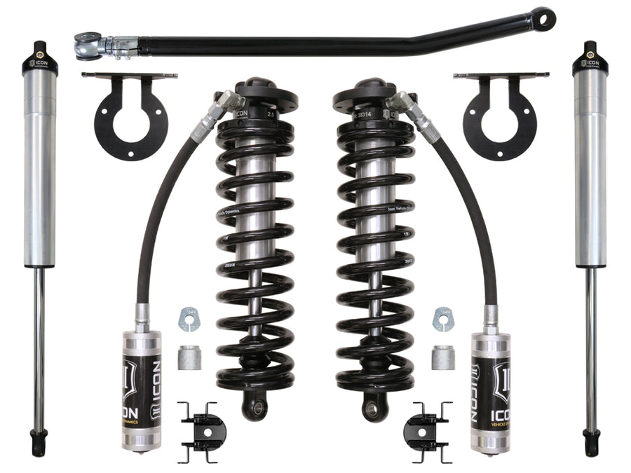 ICON Vehicle Dynamics 1/2" Coilover Bump Stop Spacer Kit – For 7/8" Shaft, Black Aluminum