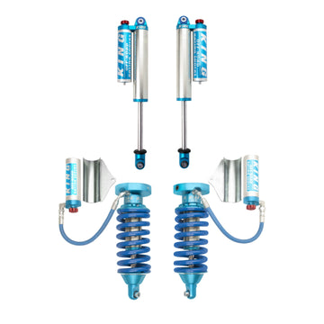 King Shocks 2.5 Performance Coilovers w/ Remote Reservoir + Rear Reservoir Shocks Set for 2004-2015 Nissan Titan 4WD RWD w/0-2.5" lift