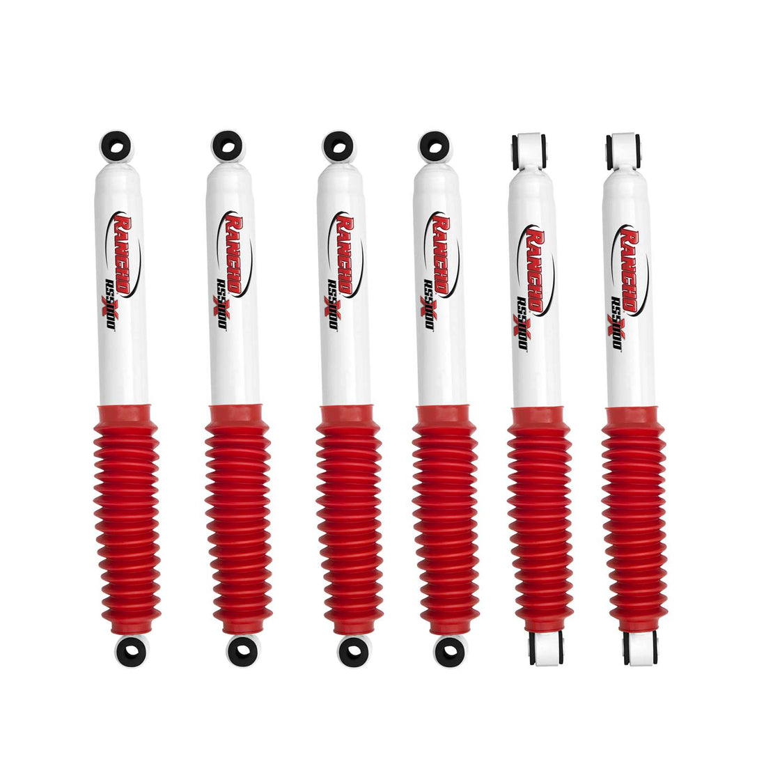 Rancho RS5000X Gas Shocks of 6 for 8186 K10 4WD QuadFront