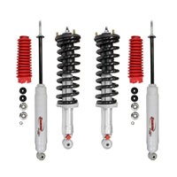 Rancho Quicklift Leveling Strut + Rear RS5000x Gas Shocks Set for 2000-2006 Toyota Tundra 4WD w/0" lift