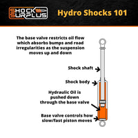 Skyjacker Black MAX Hydro Shocks Rear Pair for 1961-1971 Dodge D300 Series RWD w/0" lift