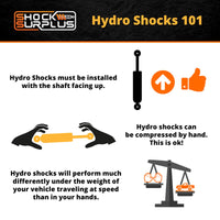 Skyjacker Black MAX Hydro Shocks Front Pair for 2002-2006 Chevrolet Avalanche 2500 4WD w/0-6" lift