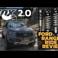 Fox 2.5 Performance Elite Adjustable Coilover w/ Reservoir + Rear Shocks Set for 2019-2023 Ford Ranger 4WD RWD w/2-3" lift