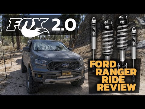 Fox 2.5 Performance Elite Adjustable Coilover w/ Reservoir + Rear Shocks Set for 2019-2023 Ford Ranger 4WD RWD w/2-3" lift