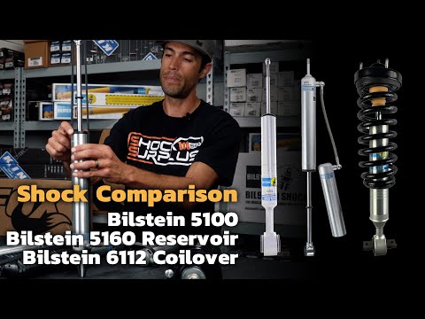 Bilstein 6112 Strut & Spring + Rear B8 5160 Reservoir Shocks Set for 2009-2018 Dodge Ram 1500 4WD w/0-2.8" lift