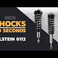 Bilstein 6112 Strut & Spring + Rear B8 5160 Reservoir Shocks Set for 2009-2018 Dodge Ram 1500 4WD w/0-2.8" lift