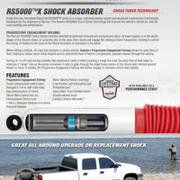 Rancho RS5000X Gas Shocks Set for 2006-2009 Mitsubishi Raider 4WD RWD w/0" lift